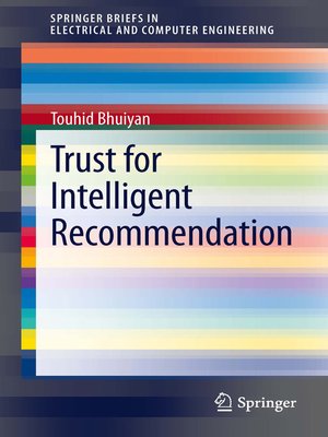 cover image of Trust for Intelligent Recommendation